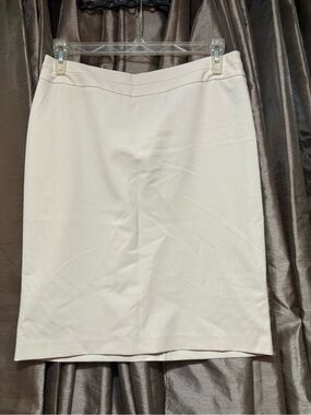 George Cream Pencil Skirt — Tailored Office Staple 16↔️24↕️ #1788